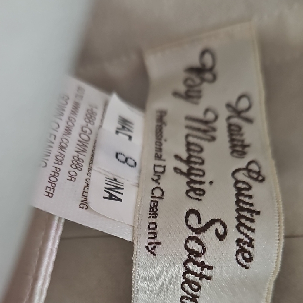 Maggie Sottero Pale Gold Bridal Gown Label Detail - Picture 3 of 8
